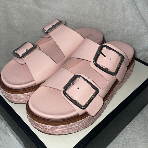 NWT J/SLIDES BONNIE Light Pink Leather Sandal - Picture 11 of 15